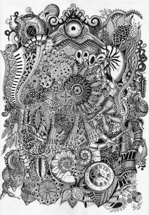 Mur du temps 图画, 27.6x19.7 in