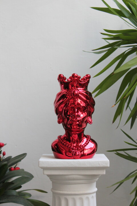 Sculpture titled "Vulcano Uomo by ENI…" by Enigma Atelier, Original Artwork, Stone