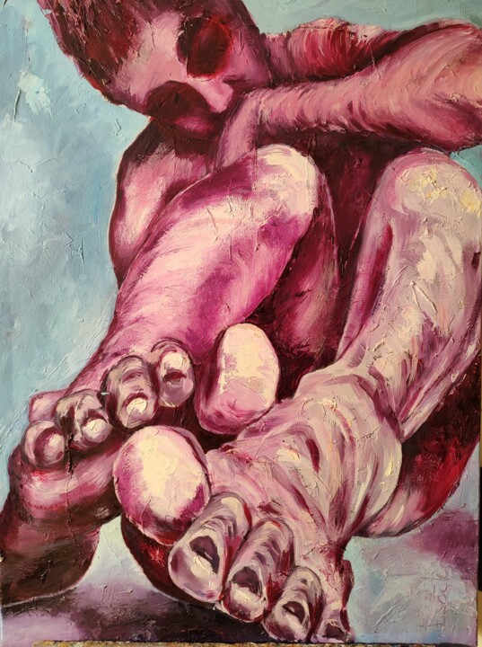 Painting titled "Die Stille. Erinner…" by Marat Isakowitsch, Original Artwork, Oil Mounted on Wood Stretcher frame