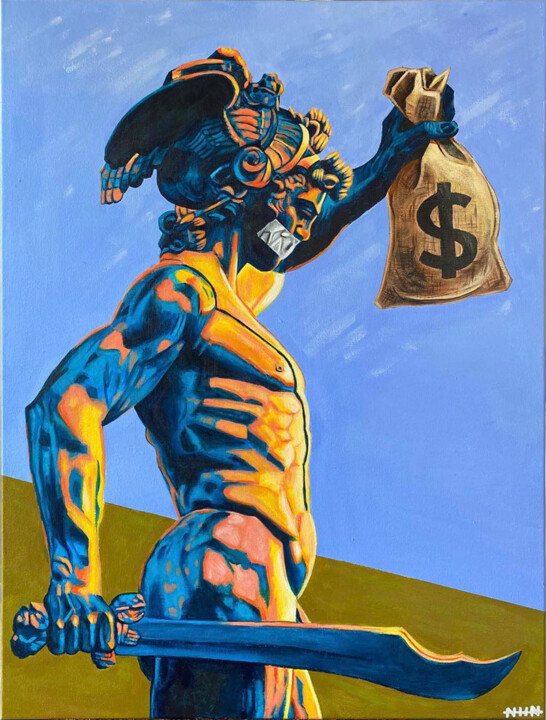 Malerei mit dem Titel "Acta, non verba" von Nihan Yilmaz (NHN), Original-Kunstwerk, Acryl