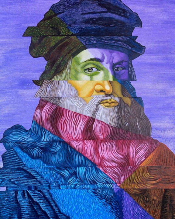 Malerei mit dem Titel "The Godfather of Re…" von Nihan Yilmaz (NHN), Original-Kunstwerk, Acryl
