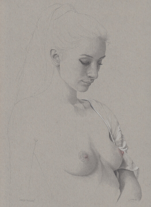 "Die Brustwarze (22:44)" 图画, 11.9x8.6 in