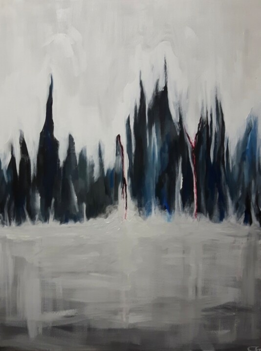 mountaintops 绘画, 31.5x23.6 in