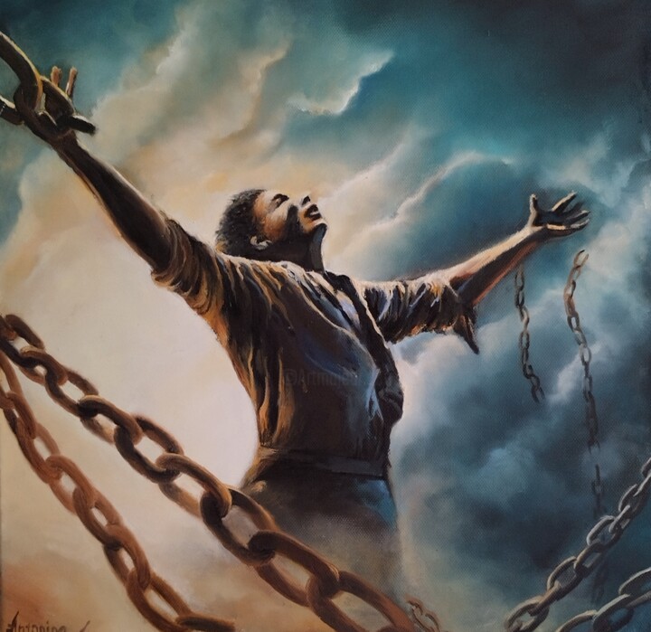 Freedom 绘画, 15.8x15.8 in