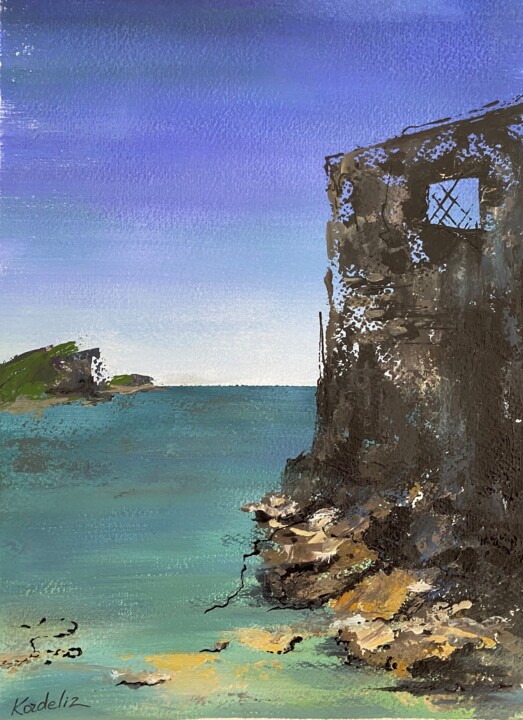 Painting titled "Old town. Budva" by Ekaterina Sieedugina (Kordeliz), Original Artwork, Acrylic