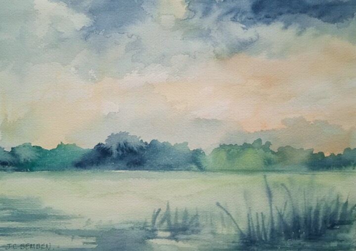 Bord d'étang marnais Disegno, 8,1x11,6 in