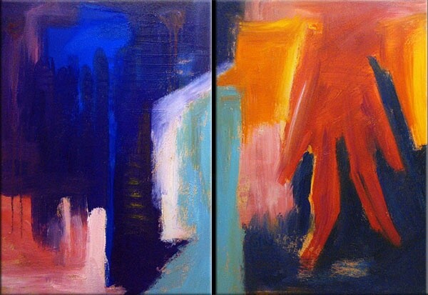 绘画 标题为“A hazy shade of blue” 由Bernard Bieling, 原创艺术品, 油