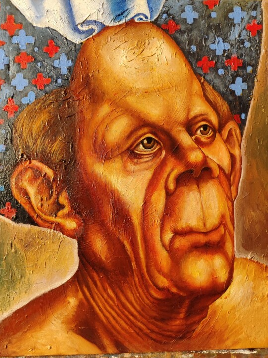 Painting titled "Vanessa" by Marat Isakowitsch, Original Artwork, Oil Mounted on Wood Stretcher frame