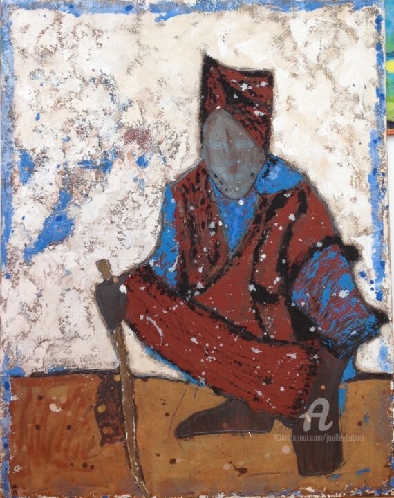 Le méditan 绘画, 35.4x27.6 in