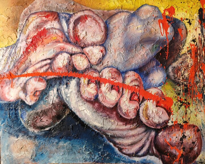 Painting titled "In Imitation. Eri…" by Marat Isakowitsch, Original Artwork, Oil Mounted on Wood Stretcher frame