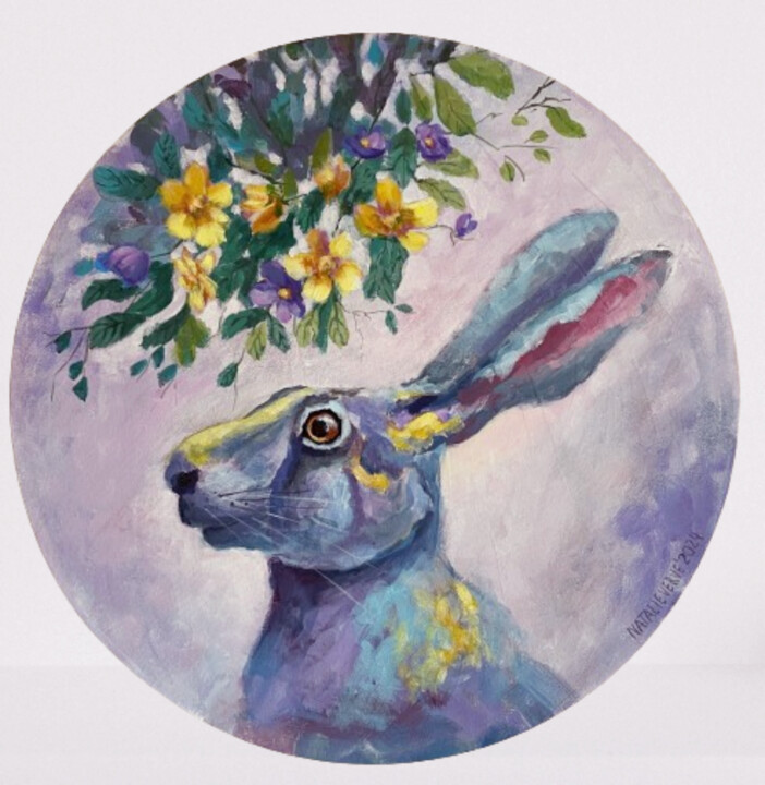 Pintura intitulada "Time for Yellow Flo…" por Natalie Aleksejeva (NatalieVerve), Obras de arte originais, Acrílico Montado e…