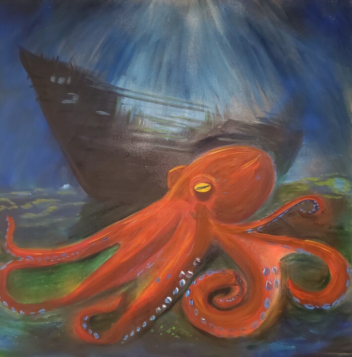 Malerei mit dem Titel "Tangled Sanctuary" von Naomi Czupryna, Original-Kunstwerk, Öl