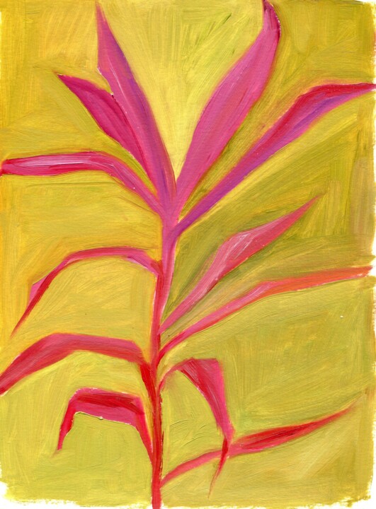 Painting titled "Flower 3" by Anja Rudko, Original Artwork, Oil