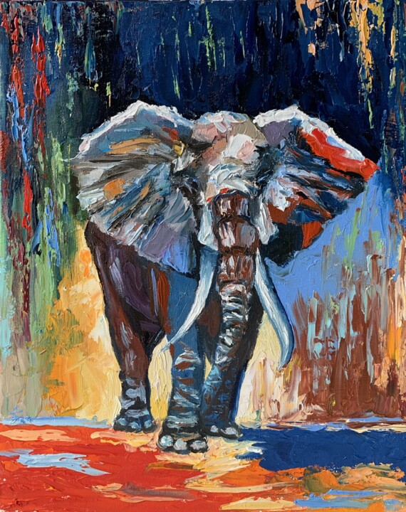 Elephant.#4 绘画, 11.8x9.5 in