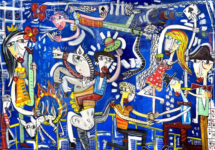 Il Circo dei Sogni 绘画, 39.4x57.1 in