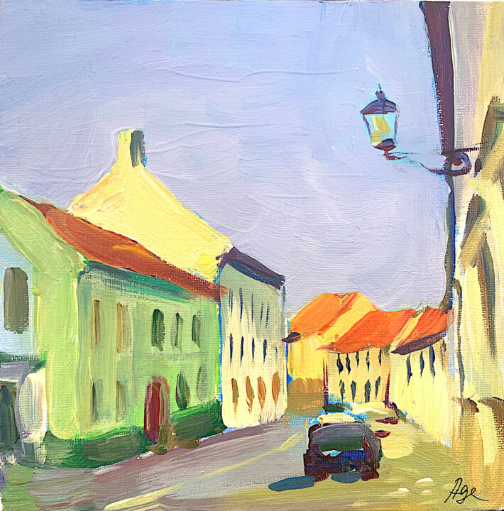 City Bratislava 绘画, 7.9x7.9 in