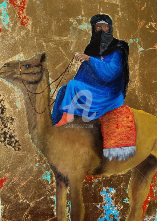 Diomaye, le Touareg 绘画, 23.6x17.7 in