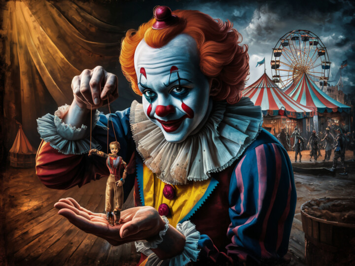 Clown mit Marionette 数字艺术
