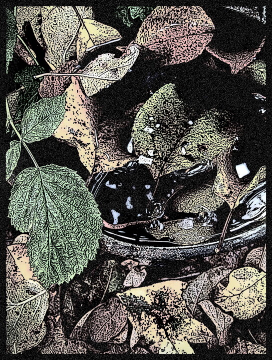 Arte digital titulada "листья leaves 1" por Dima Dima Vil Ms Wilms (Rok Zivopisec Rock Painter), Obra de arte original, Fo…