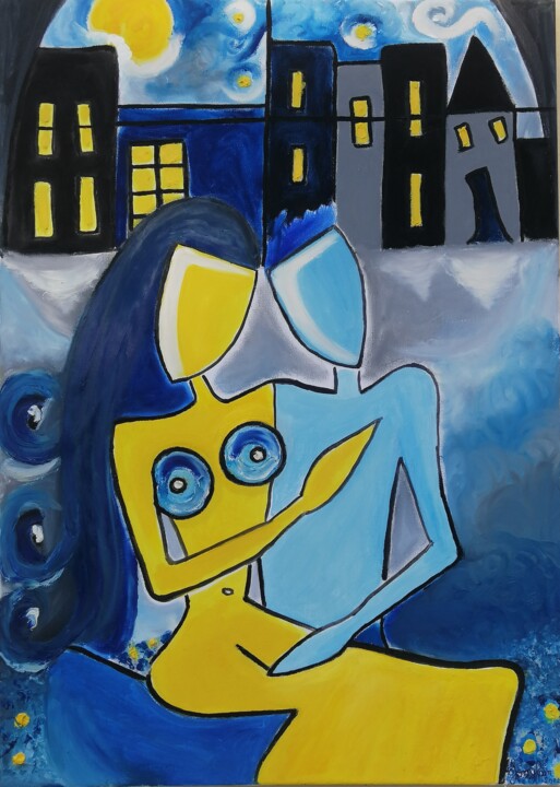 Lune de miel 绘画, 27.6x19.7 in