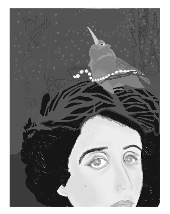The Black and White Tarot 4 그림, 11.4x8.3 in