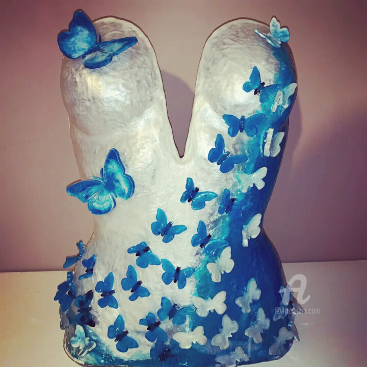 Papillons - Sculpture lumineuse 雕塑, 17.7x13.8 in