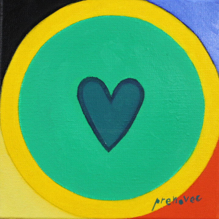 Anneau jaune, 4/6, série "JO Paris 2024", mars 2024 绘画, 7.9x7.9 in