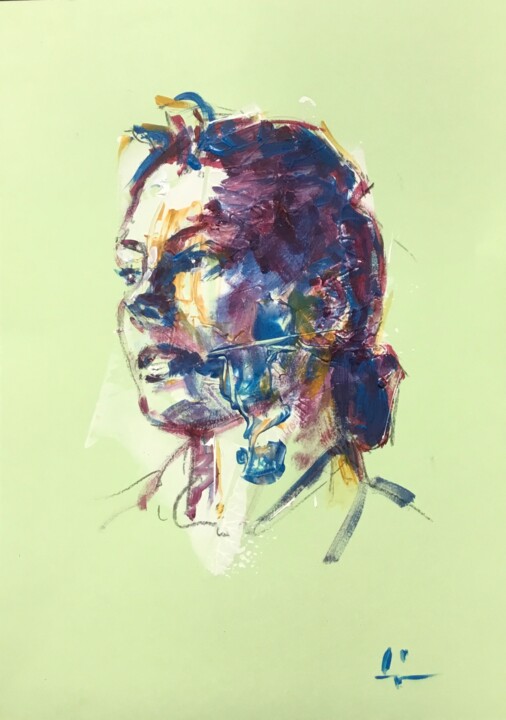 Étude Korngold #1 绘画, 13.4x9.5 in