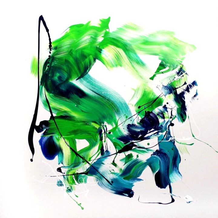 Painting titled "Springfields I" by Paresh Nrshinga F R S A, Original Artwork, Acrylic Mounted on Wood Stretcher frame