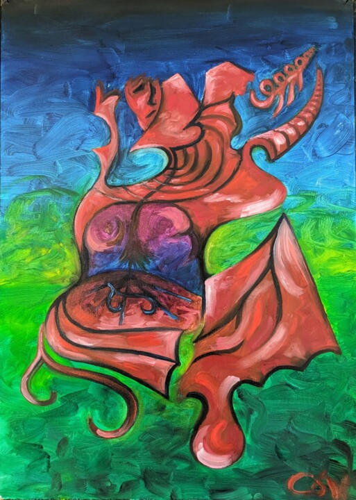 Shame 绘画, 23.6x16.5 in