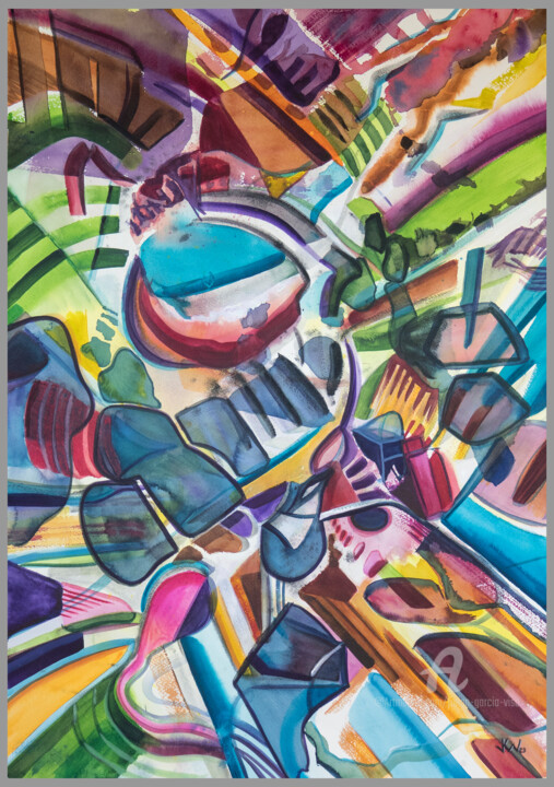 Peinture intitulée "Watercolor nº 25" par Julian Garcia-Viso, Œuvre d'art originale, Aquarelle