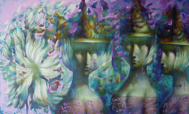 PICTURE "LILIES 3" (2020) 绘画, 31.5x47.2 in