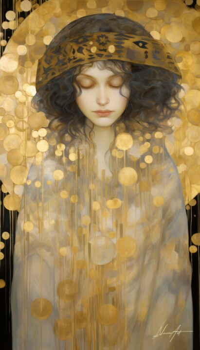 Digital Arts titled "Sognatrice di Bisan…" by Andrea La Martina (NEXA ART), Original Artwork, Digital Collage