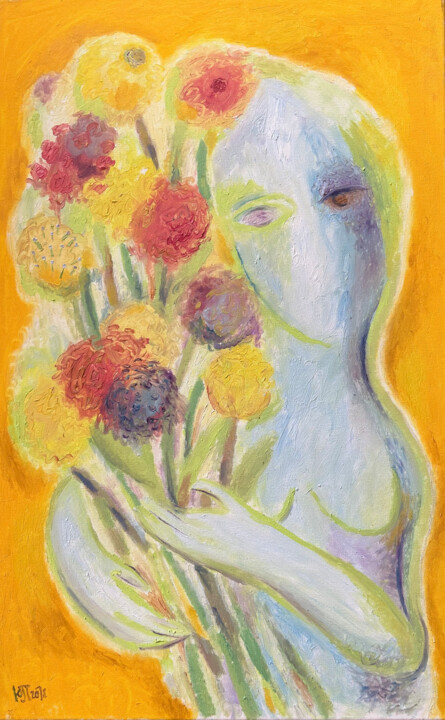 Happy. 绘画, 31.5x19.7 in