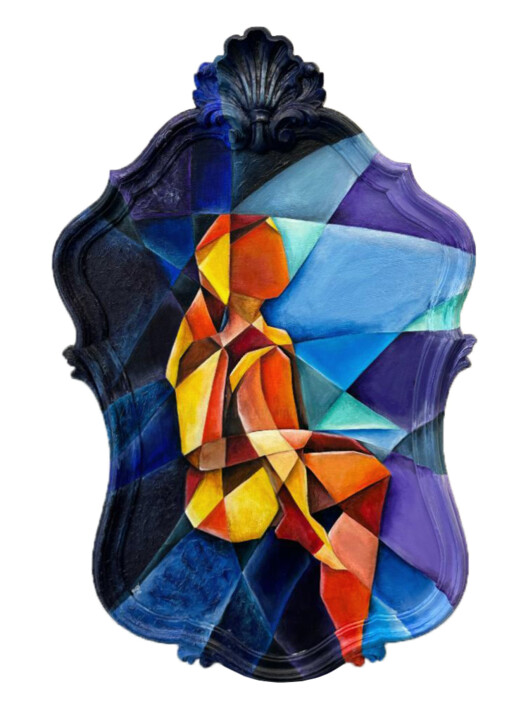 Pensive attitude 绘画, 32.3x19.7 in