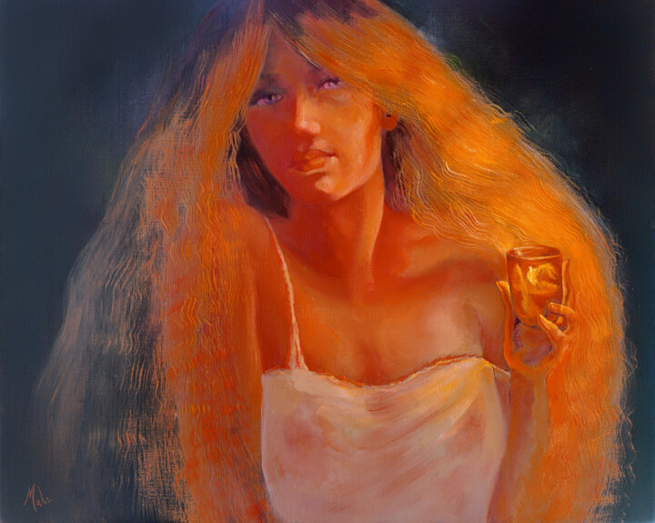 🔥Crinière de Feu 🔥Mane of Fire 绘画, 19.7x24 in