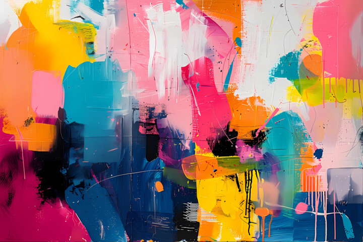 Radiant Bliss - large abstract print 印花与版画, 23.6x31.5 in