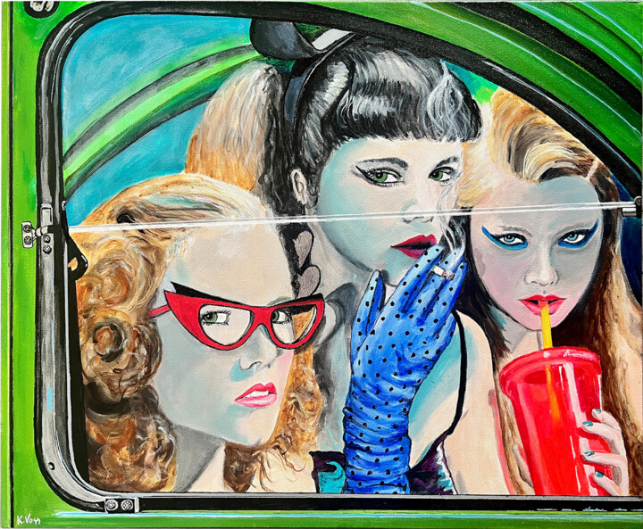 Pittura intitolato "The Seniors" da Kristin Voss, Opera d'arte originale, Acrilico