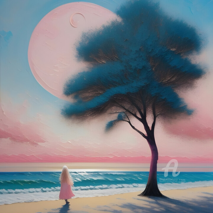 Pink Moon Digital Arts, 19.7x19.7 in