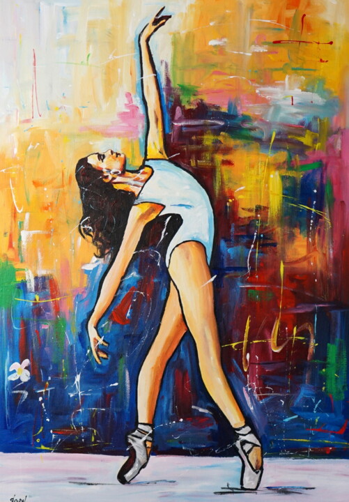 Ballerina Painting, 39.4x27.6 in