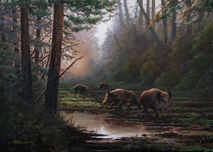 Leśne babrzysko 绘画, 19.7x27.6 in