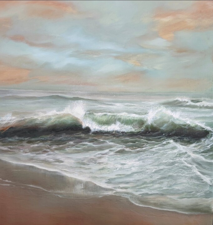 Milky ocean Schilderij, 19,7x19,7 in