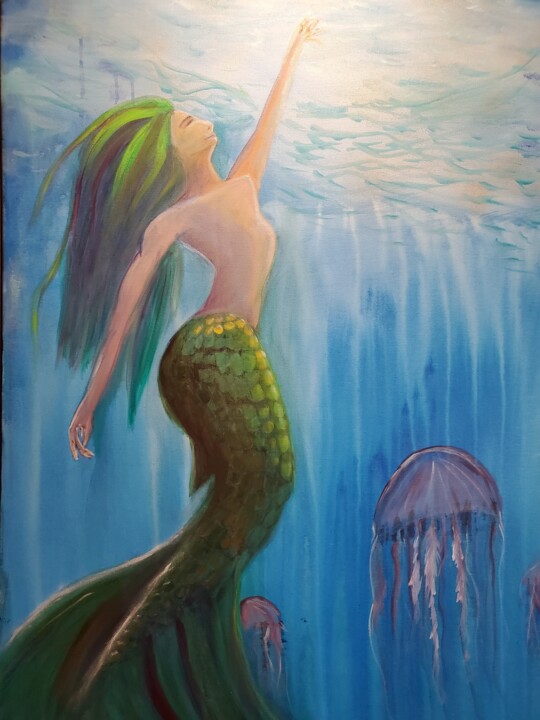 Pintura intitulada "Dreams From Below" por Naomi Czupryna, Obras de arte originais, Óleo