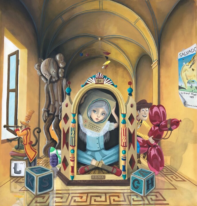 Toy Room 绘画, 29.9x28.4 in
