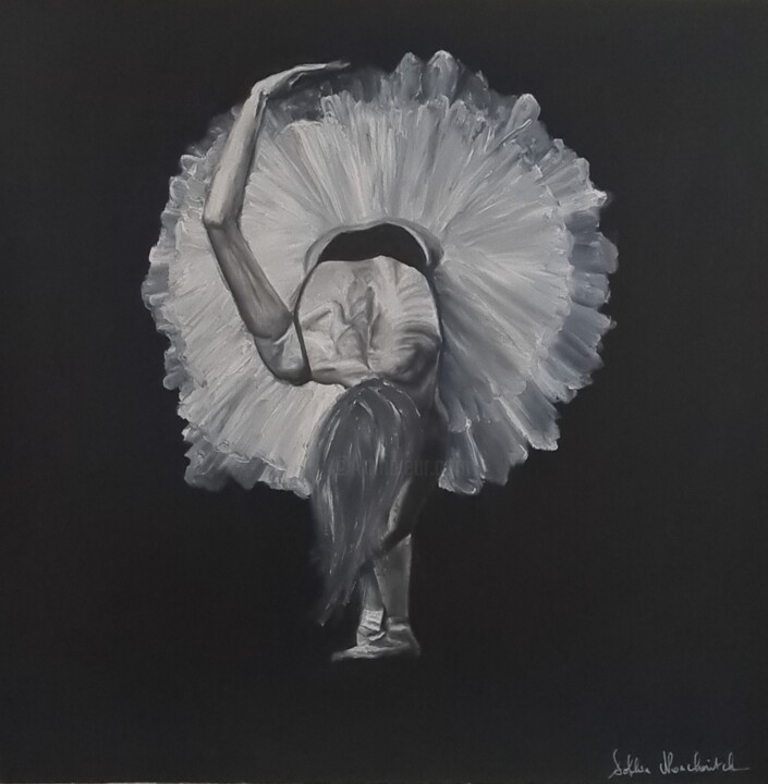 Ballerina's reverence 绘画, 31.5x31.5 in