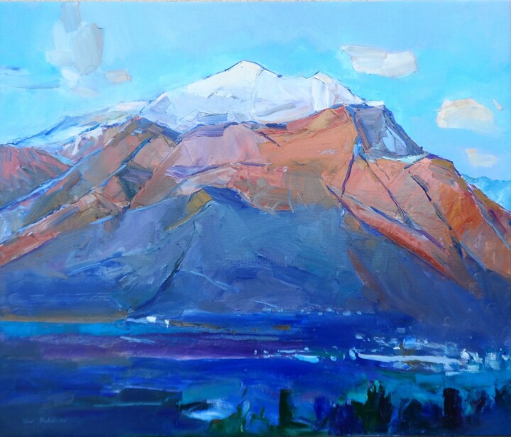 Mountains Switzerland Alp Italy 绘画, 31.5x37.4 in