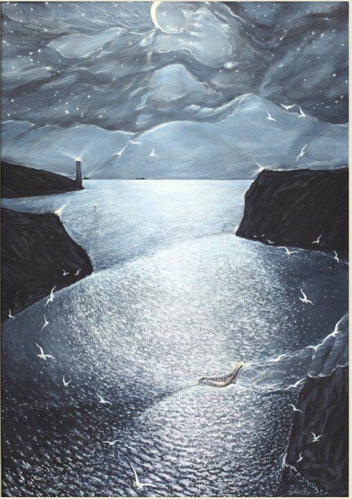 绘画 标题为“В низовьях Лены (Th…” 由Vsevolod Salishev (MR Illustrator of sensual Love), 原创艺术品, 油