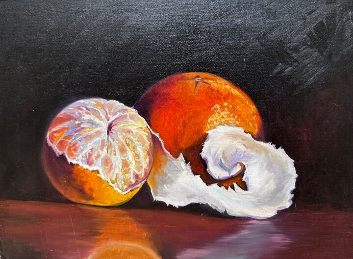 hyperrealistic orange Картина, 11,8x15,8 in