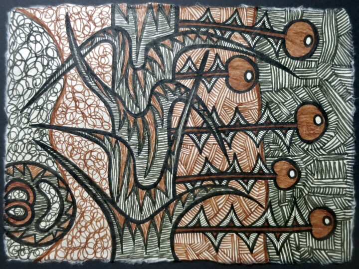 Fidelity - Natural Tree Nr. 5 Drawing, 6.3x8.3 in