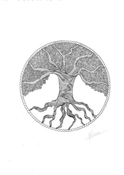 Árvore da Vida Drawing, 11.7x8.3 in